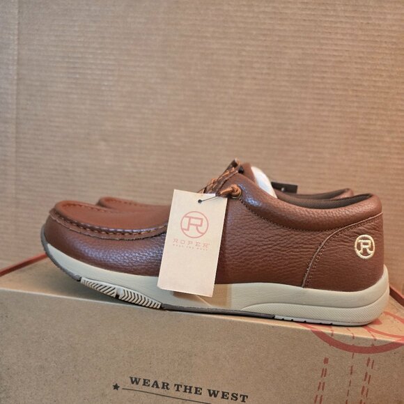 ROPER Men's Clearcut Slip On Casual Shoes  Size 8 Tumbled Brown 09-020-1662-3334 - Picture 8 of 14